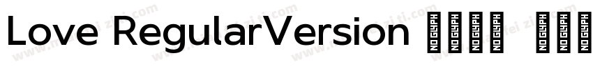 Love RegularVersion 1001字体转换